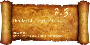 Hortolányi Zita névjegykártya